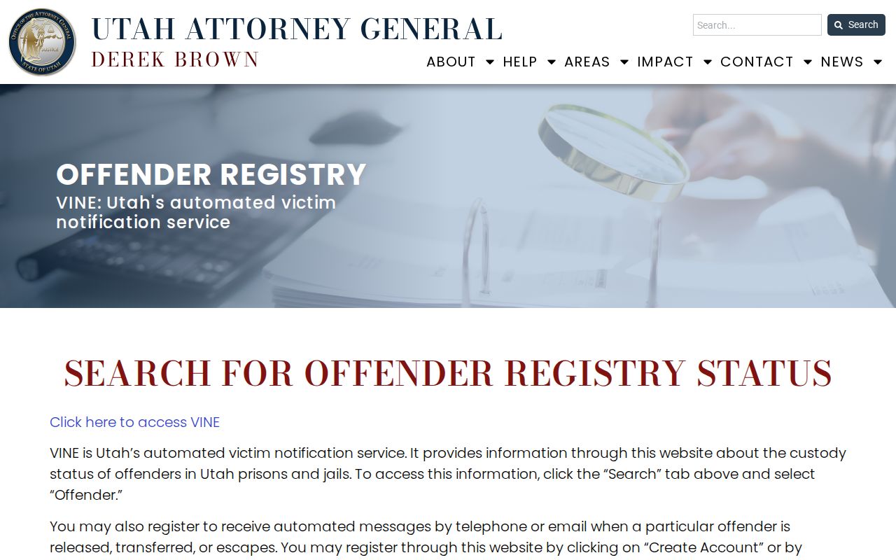 Roy Utah offender registry resource