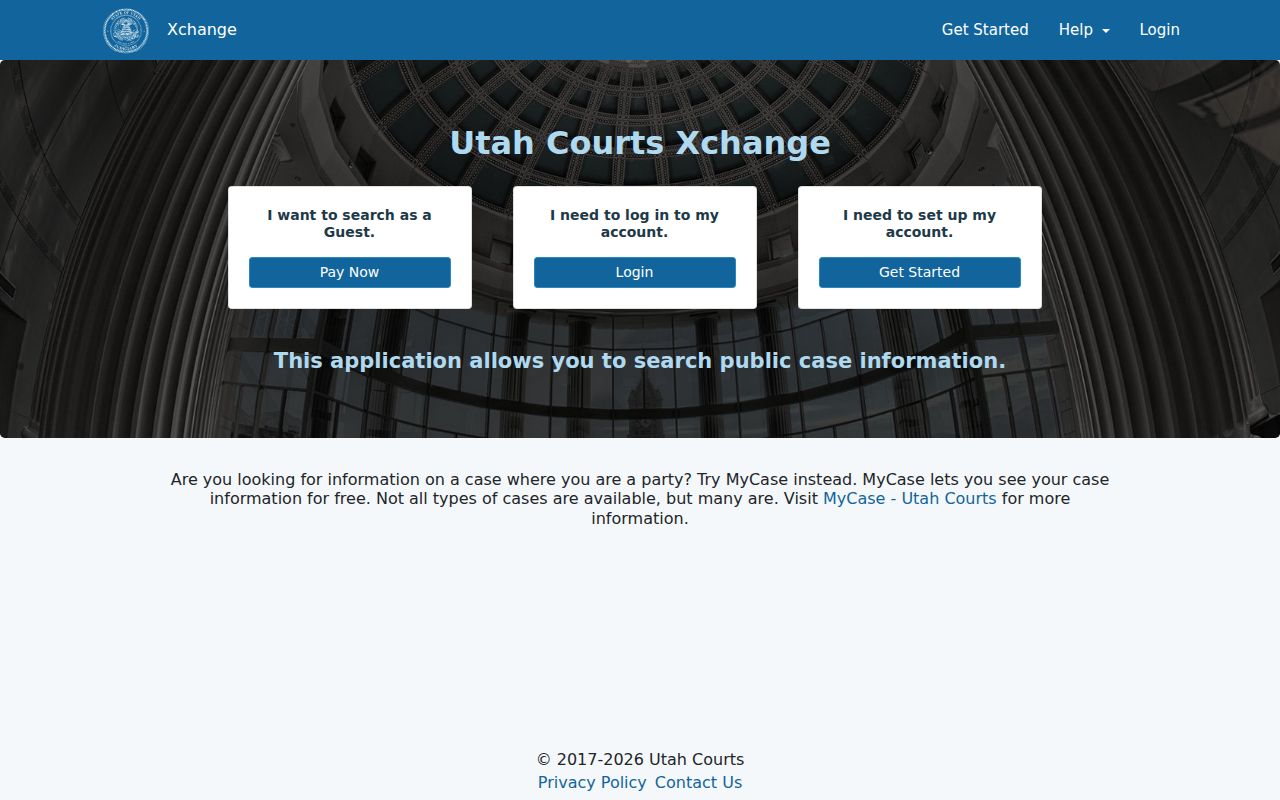 Roy resident lookup Utah Courts Xchange search
