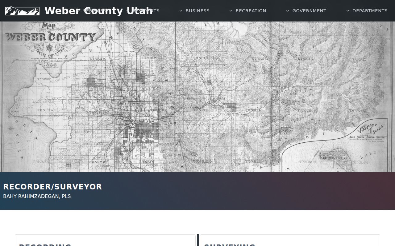 Roy street directory Weber Recorder and Surveyor parcel records