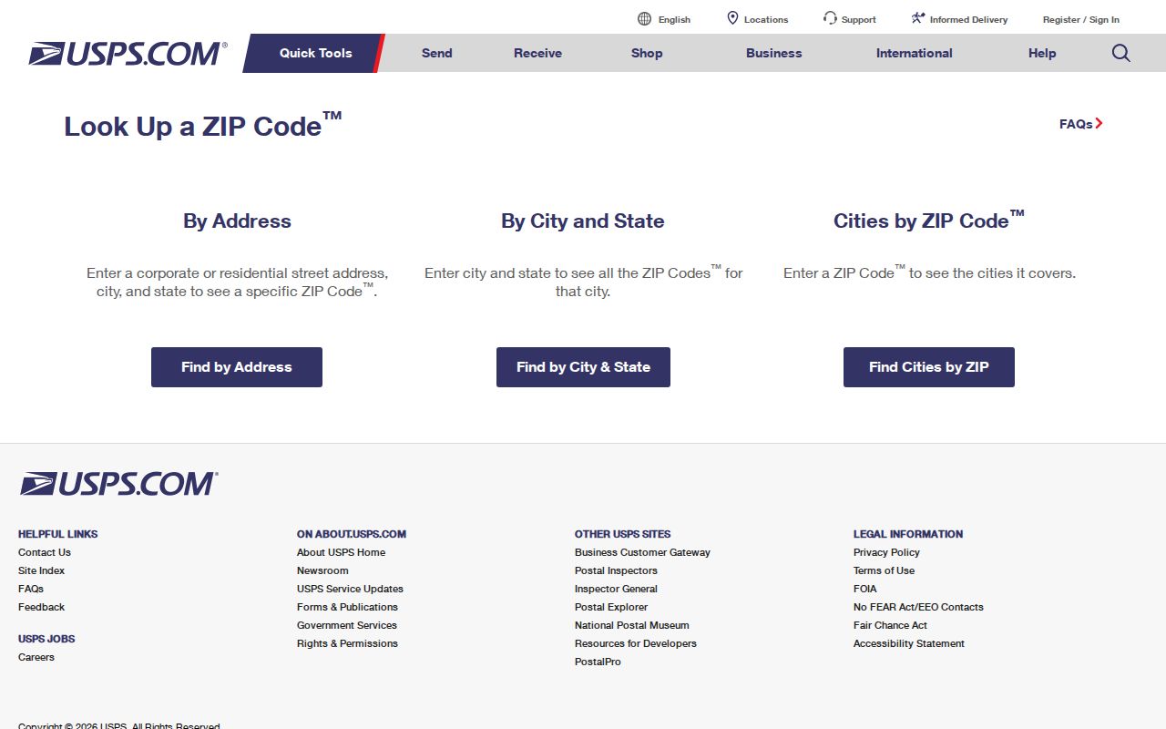 Roy ZIP code directory USPS address lookup