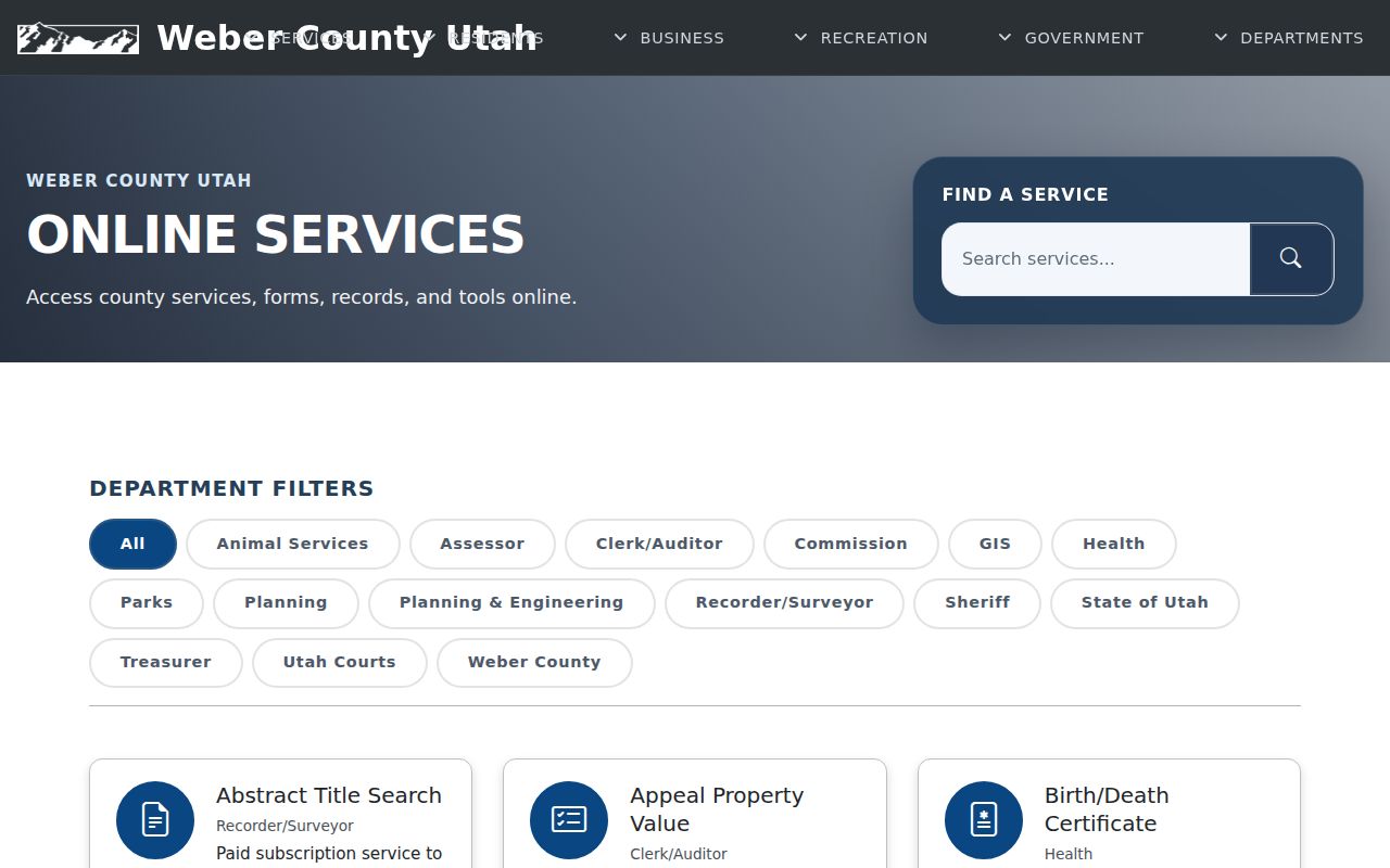 Roy ZIP code directory Weber County services gateway